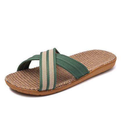 Sophia – Spring and Summer Non-Slip Striped Linen Slippers