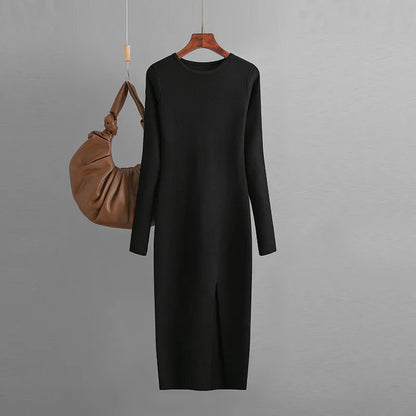 Isolde - Cozy Long Sleeve Bodycon Sweater Dress for Women