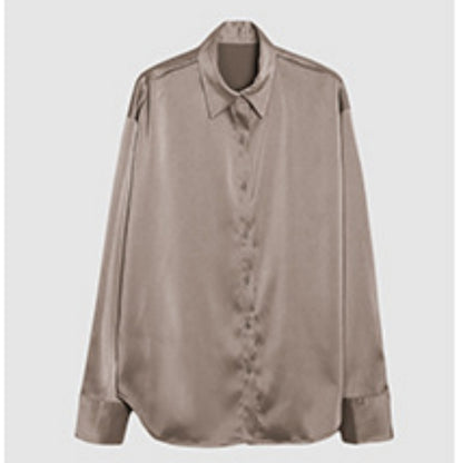 Marisella - Chic Satin Button-Up Shirt for Women