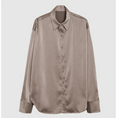 Marisella - Chic Satin Button-Up Shirt for Women