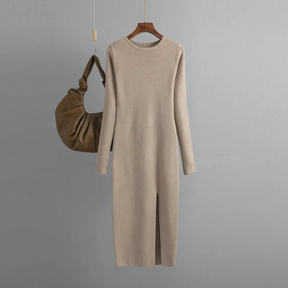 Isolde - Cozy Long Sleeve Bodycon Sweater Dress for Women