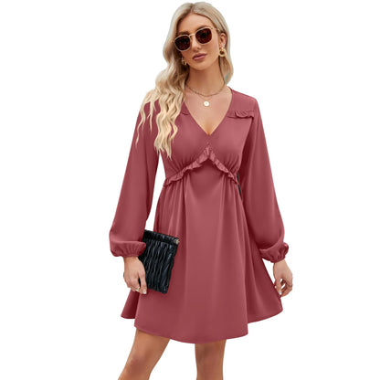 Viola - Soft V-Neck Casual Dress for Women