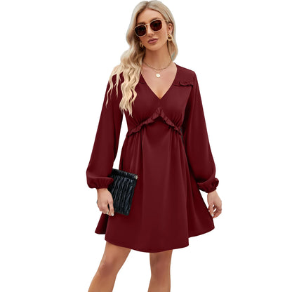 Viola - Soft V-Neck Casual Dress for Women