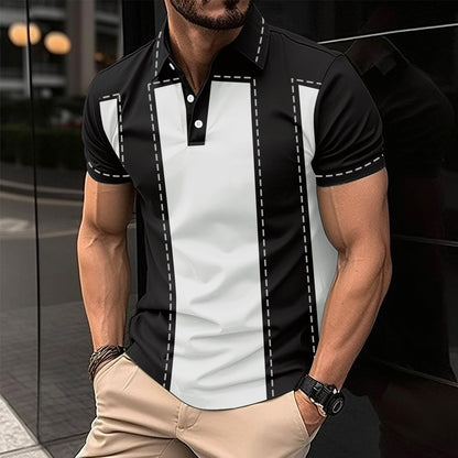 Zachary – Summer Printed Casual Polo Shirt for Men