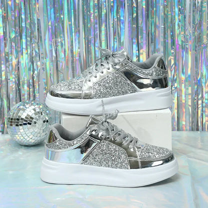 Beatrix - Stylish Glitter Platform Sneakers for Women