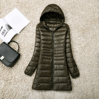 Miles - Women's Plus Size Hooded Puffer Jacket Ultra Lightweight Warm Slim Fit Coat