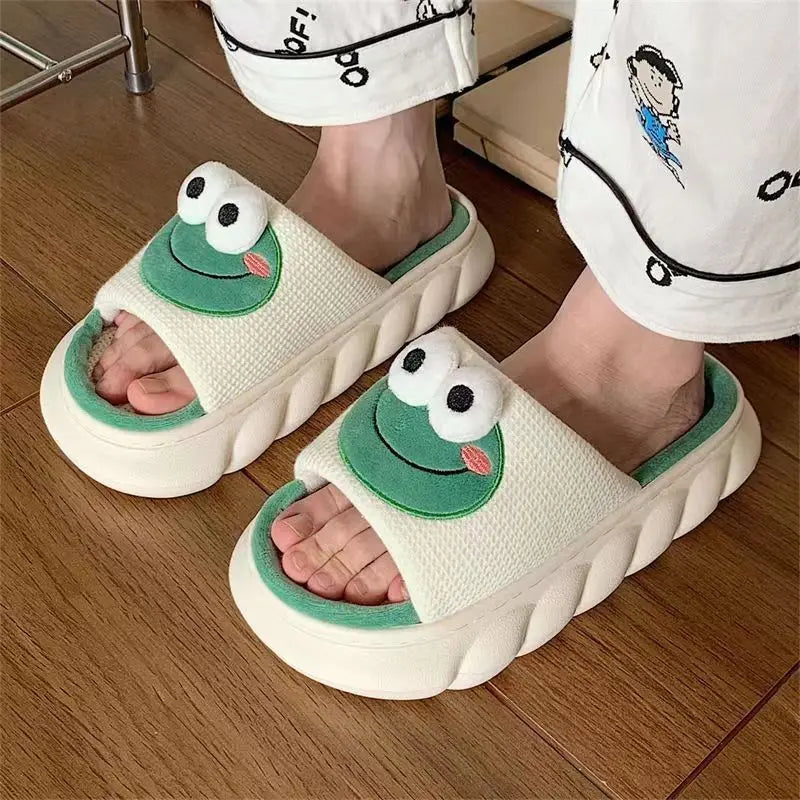 Rosalba - Cozy Anti-Slip Cartoon Frog Slippers for Women