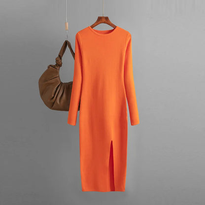 Isolde - Cozy Long Sleeve Bodycon Sweater Dress for Women