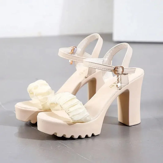 Hannah – Women's Summer Block Heel Sandals with Chunky Platform