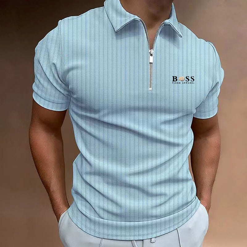 Samuel - Men's Classic Polo Shirt with Button Collar