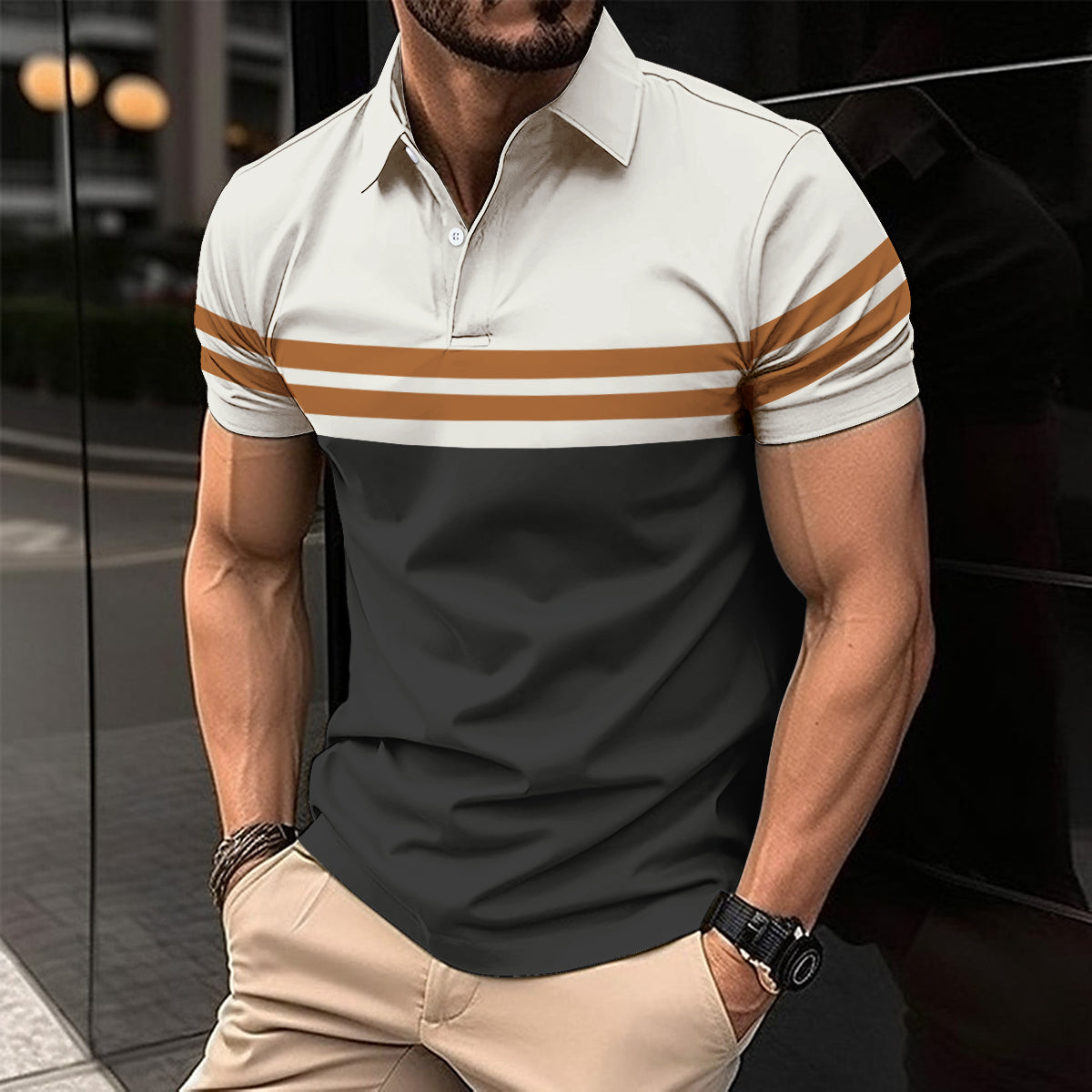 Zachary – Summer Printed Casual Polo Shirt for Men