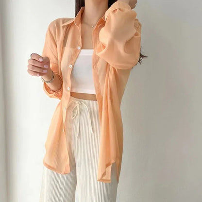 Margot - Elegant Sheer Chiffon Cardigan for Women