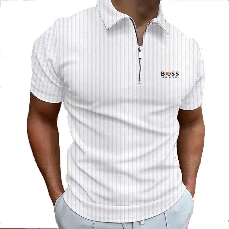 Samuel - Men's Classic Polo Shirt with Button Collar