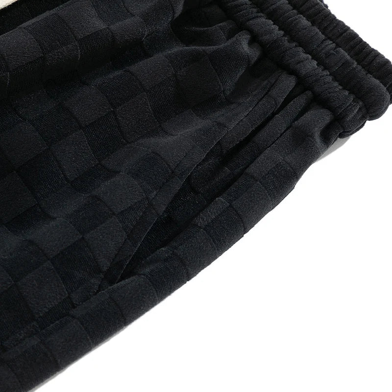 Karolin-Checkered Corduroy Sweatpants