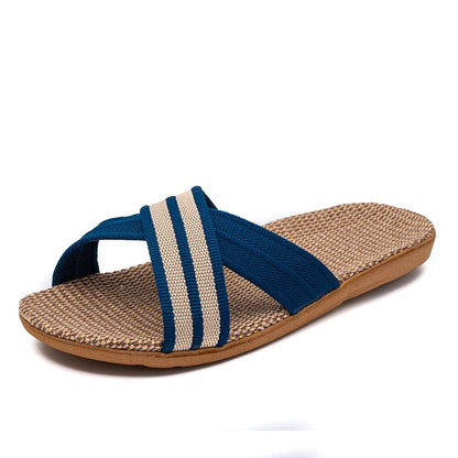 Sophia – Spring and Summer Non-Slip Striped Linen Slippers