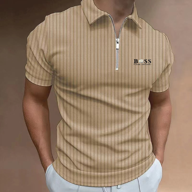 Samuel - Men's Classic Polo Shirt with Button Collar