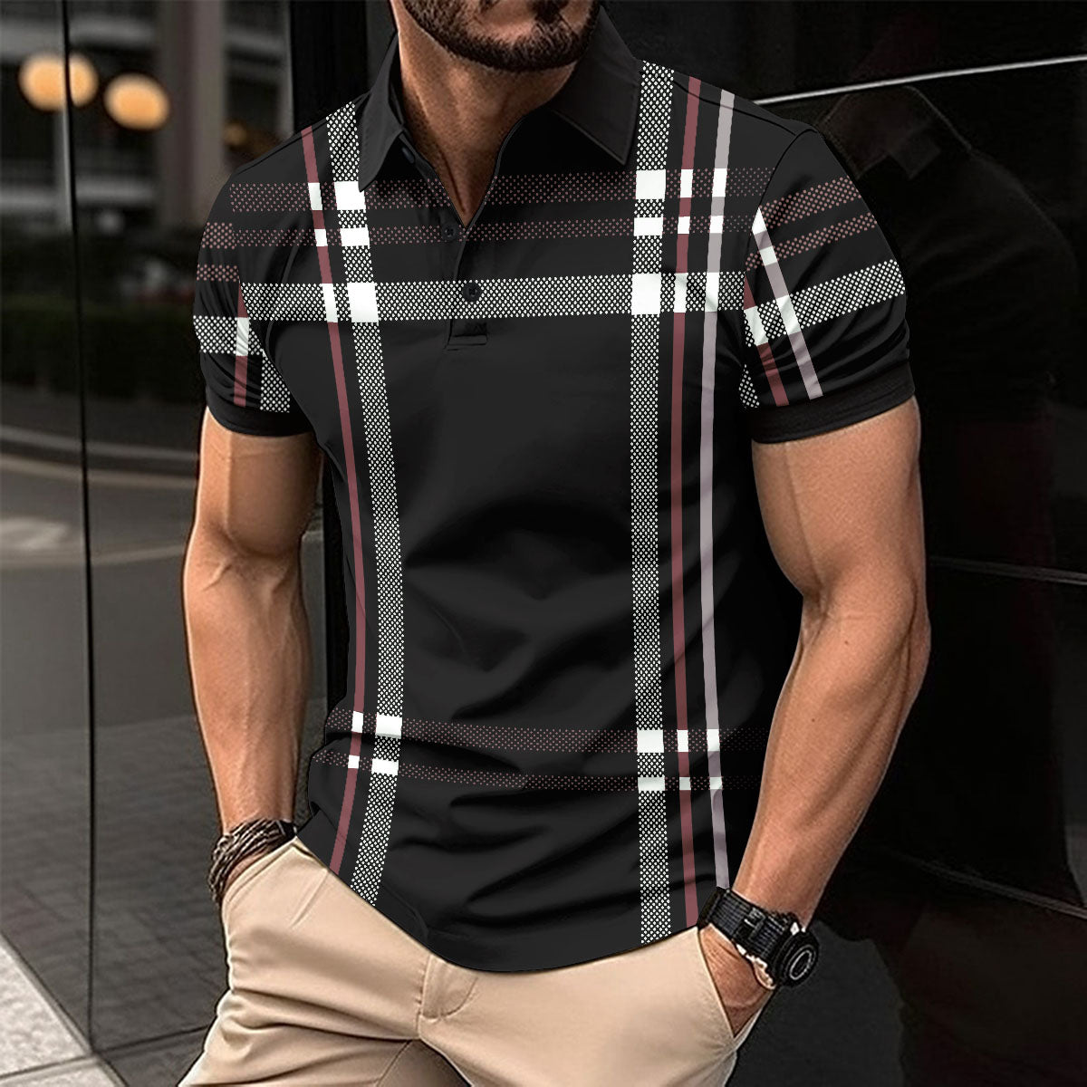 Zachary – Summer Printed Casual Polo Shirt for Men