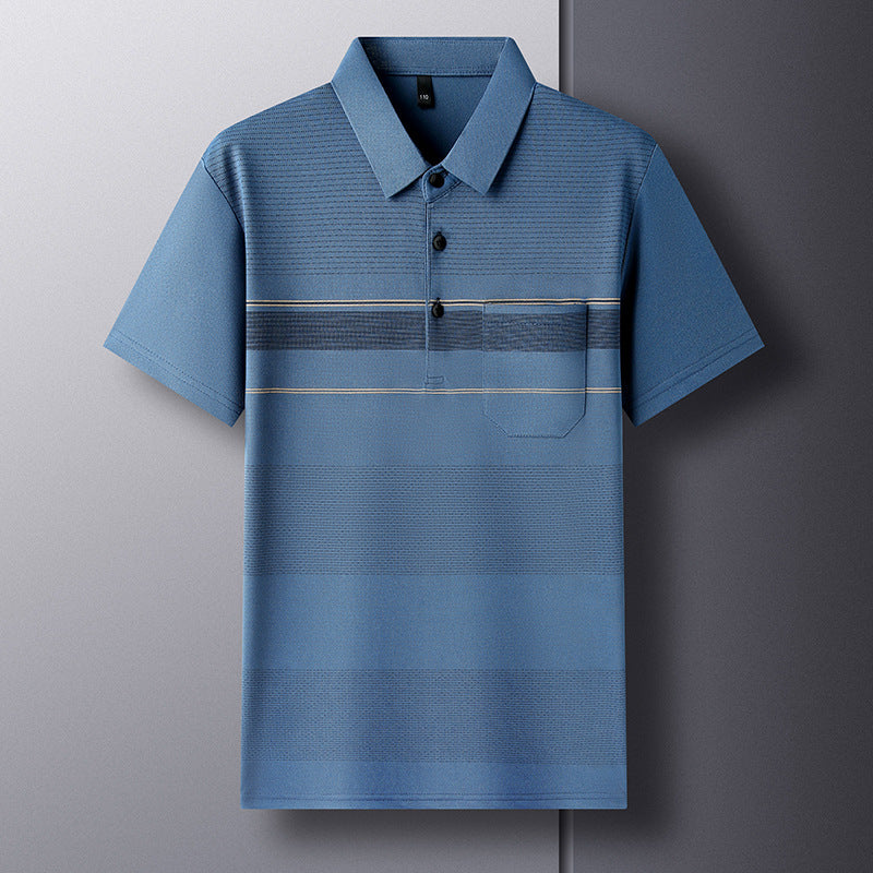 Leon – Men's Ice Silk Short-Sleeved Polo Shirt