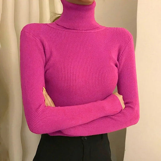 Cassandra - Warm Turtleneck Sweater for Women