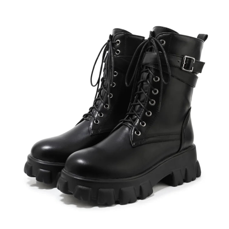 Madeline - Women's Lace-up Platform Boots