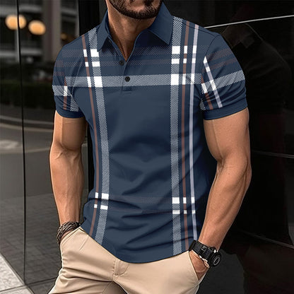 Zachary – Summer Printed Casual Polo Shirt for Men