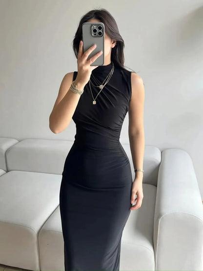 Zephyra - Sleek High Waist Sleeveless Dress for Women