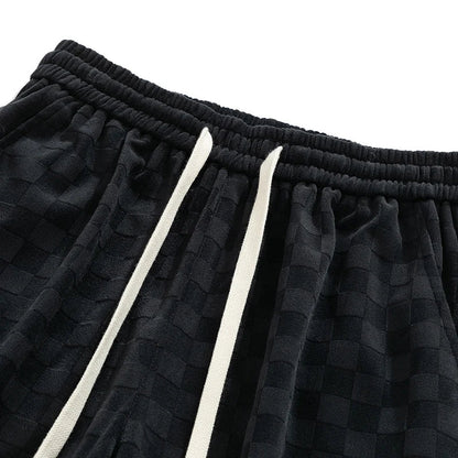 Karolin-Checkered Corduroy Sweatpants