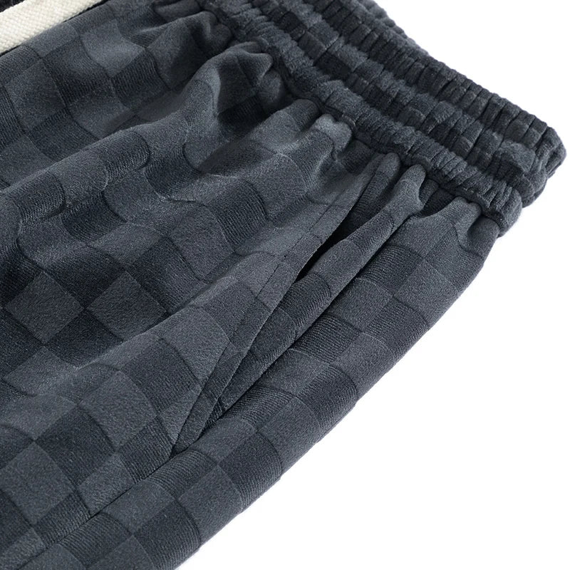 Karolin-Checkered Corduroy Sweatpants