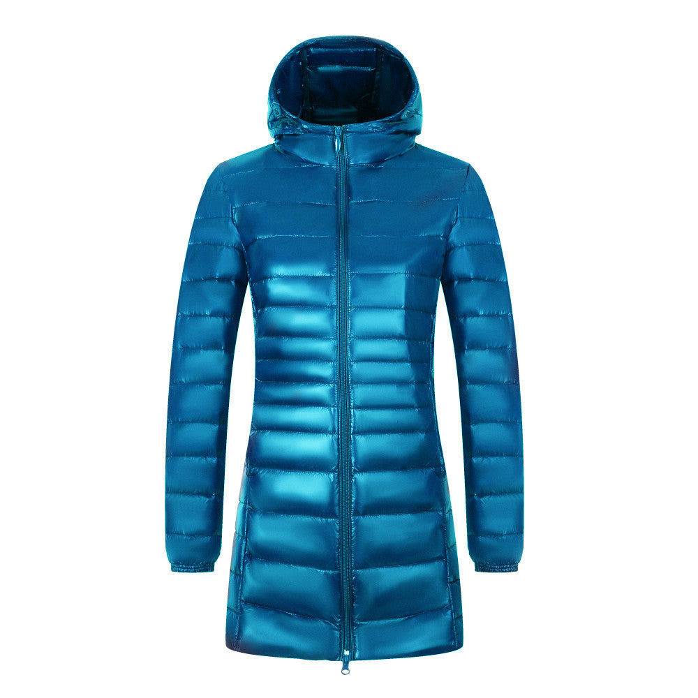 Avery - Women's Long Warm Down Coat with Portable Storage Bag