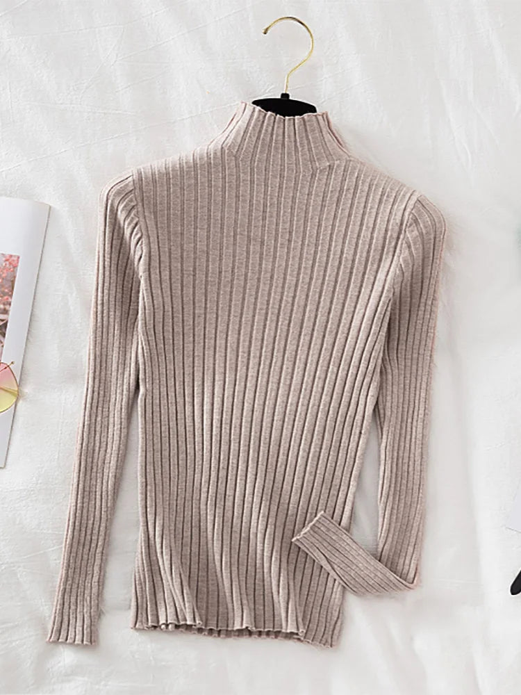 Amara - Elegant Ribbed Knitted Sweater for Women