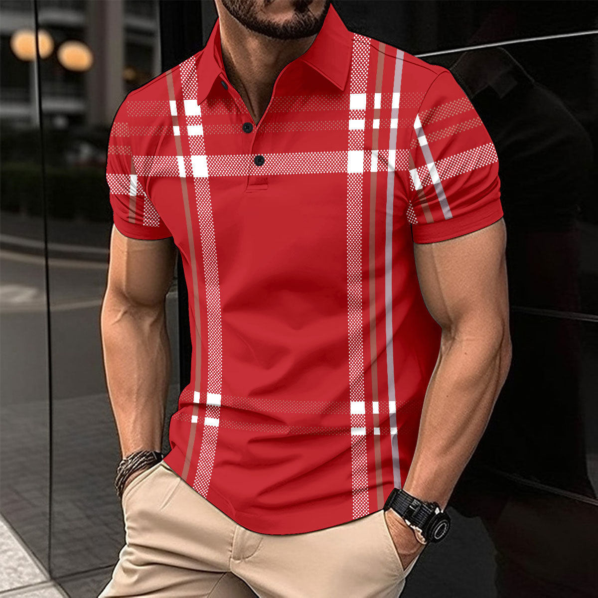 Zachary – Summer Printed Casual Polo Shirt for Men