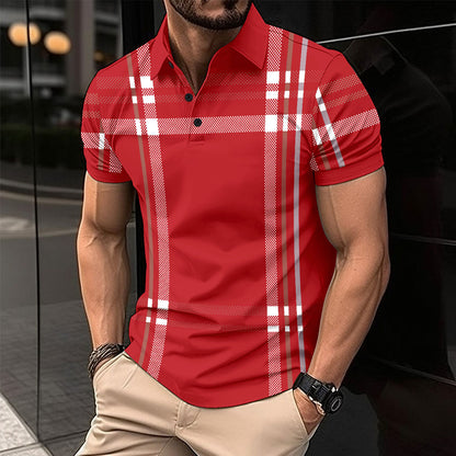 Zachary – Summer Printed Casual Polo Shirt for Men