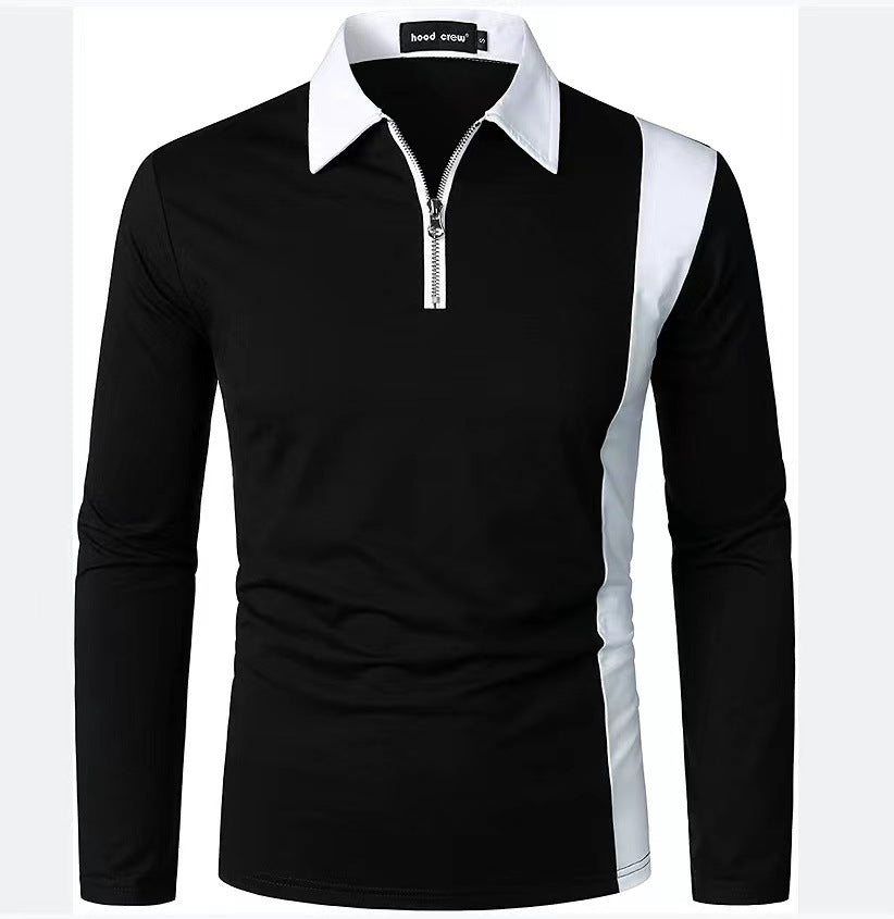 Max – Men's Two-Tone Long Sleeve Polo Shirt