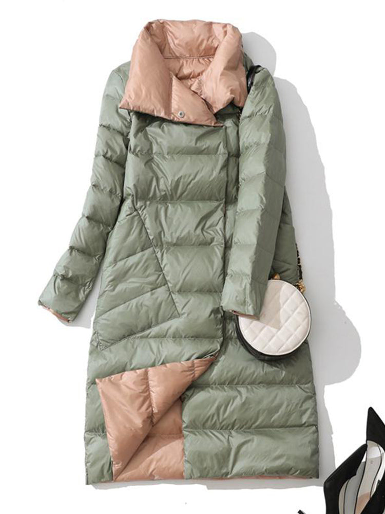 Charlotte - Women's Double-Sided Long Down Jacket