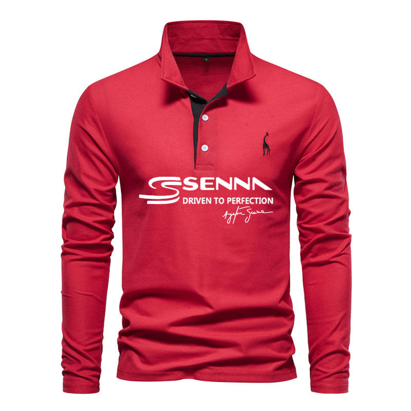 Tristan – Men's Long Sleeve Golf Polo Shirt