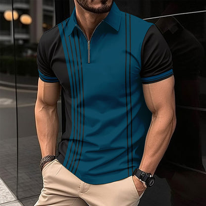 Zachary – Summer Printed Casual Polo Shirt for Men