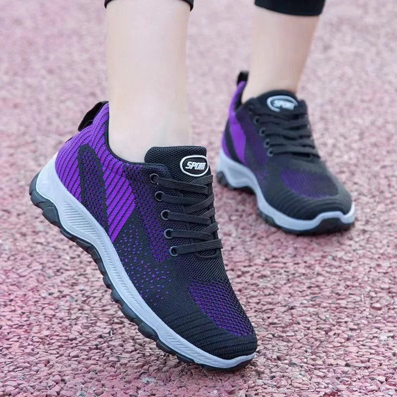 Lucy – Women's Breathable Mesh Lace-Up Running Sneakers