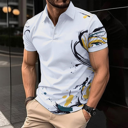 Zachary – Summer Printed Casual Polo Shirt for Men