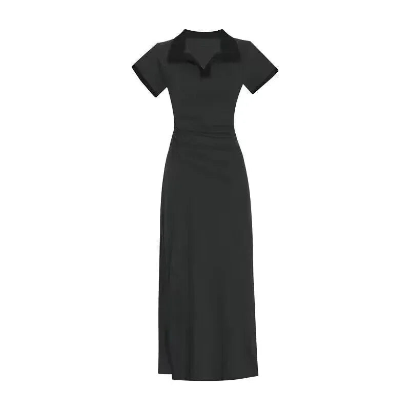 Maelle - Elegant Polo Collar Dress for Women