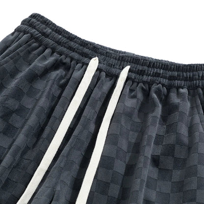 Karolin-Checkered Corduroy Sweatpants