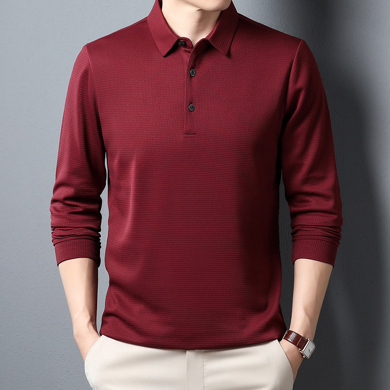 Michael - Men's Business Casual Long Sleeve Polo Shirt