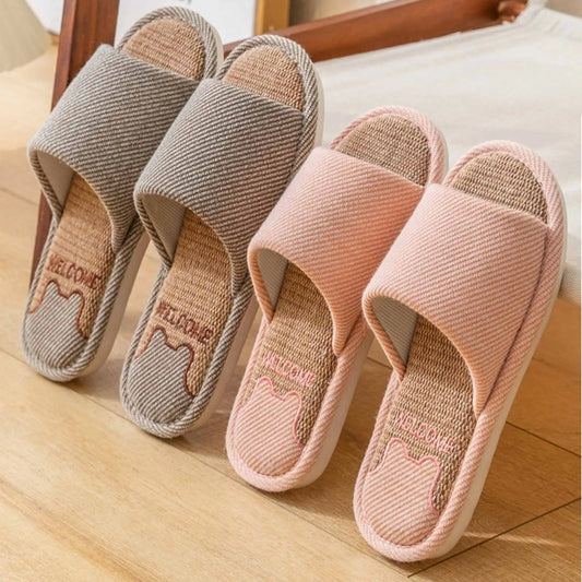 Isla - Comfortable Indoor Linen Slippers for Women