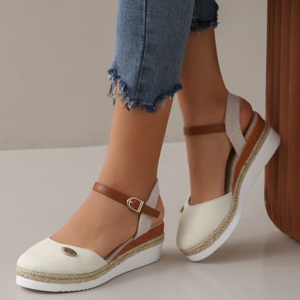 Violet – Buckle Strap Wedge Sandals