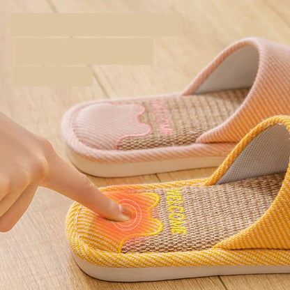 Isla - Comfortable Indoor Linen Slippers for Women