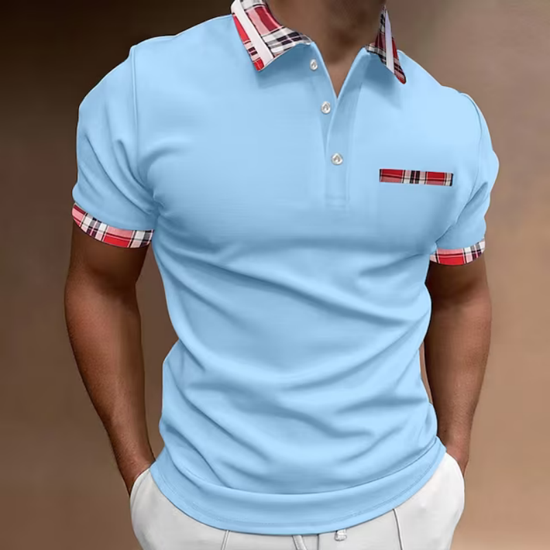 Alex – Summer Business Casual Patchwork Polo Shirt for Men