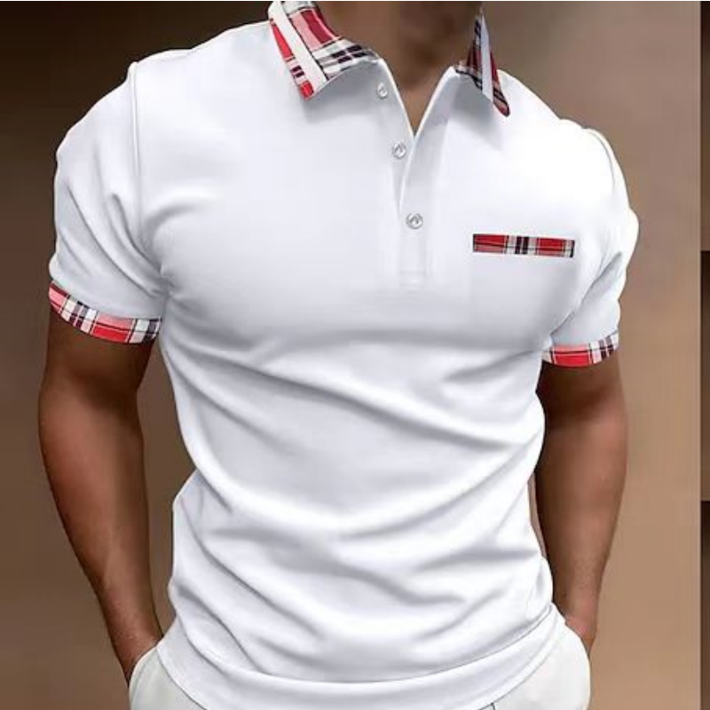 Alex – Summer Business Casual Patchwork Polo Shirt for Men