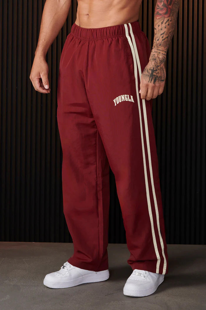 Tristan – Men's Double Stripe Patchwork Sports Pants