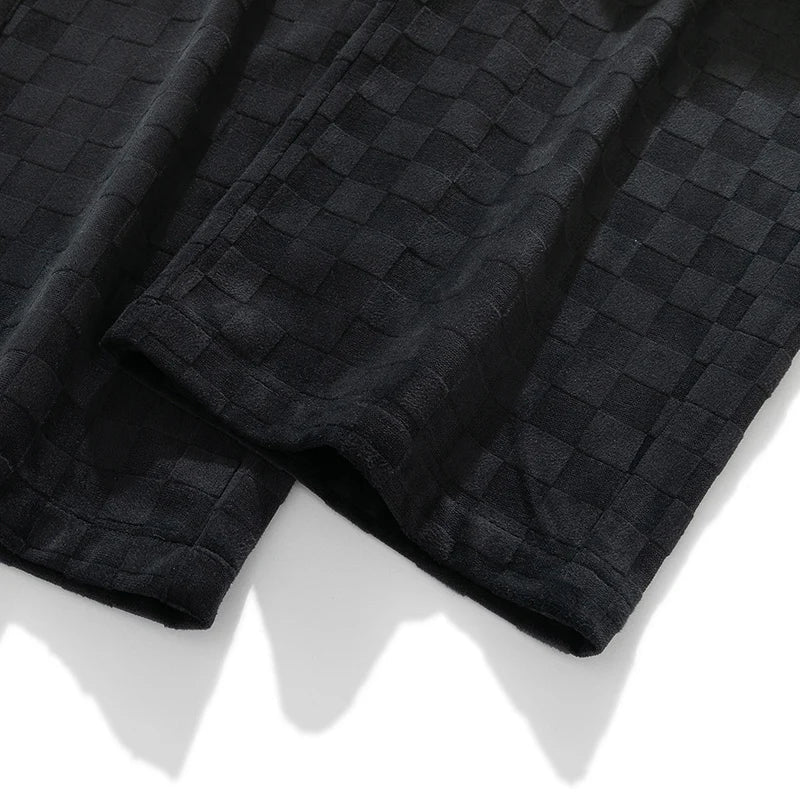 Karolin-Checkered Corduroy Sweatpants