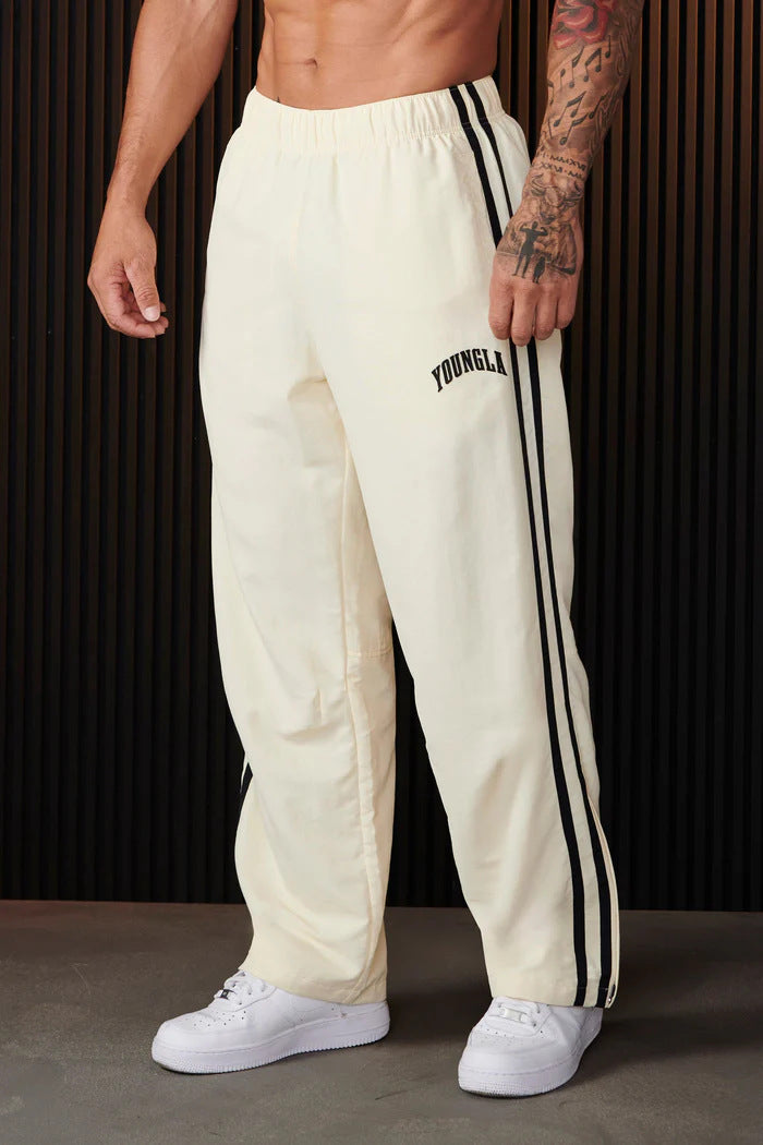 Tristan – Men's Double Stripe Patchwork Sports Pants