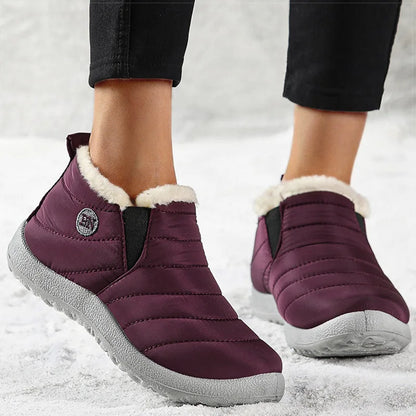 Olivia - Warm Fur Slip-On Winter Flats for Women